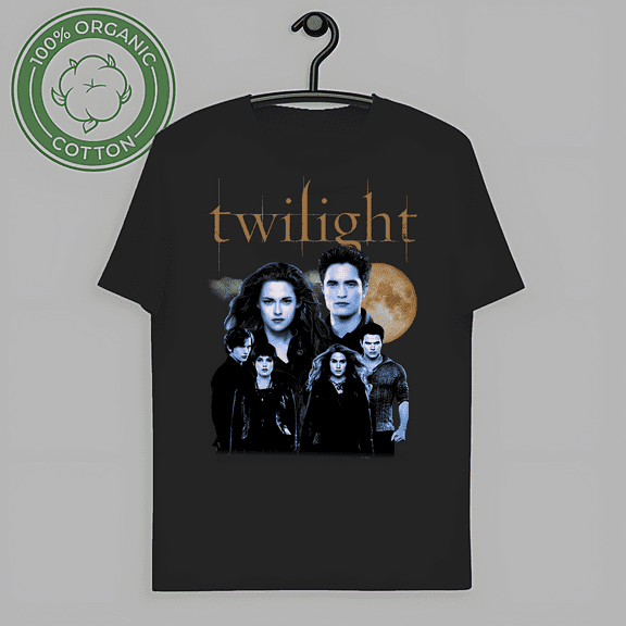Twilight Movie Saga T- Shirt CULLEN FAMILY WITH Moon Adult New Licensed Black-TH66748