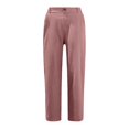 thumbnail image 4 of Womens Travel Pants Casual Solid Color Pants Elastic Waist With Zipper Multiple Pockets Comfortable Cotton Linen Long Trousers S Pants For Women, 4 of 5