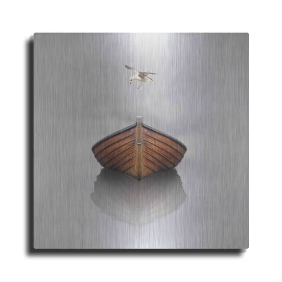 Luxe Metal Art 'Time Stopped 1 Square' by Carlos Casamayor, Metal Wall Art, 24"x24"