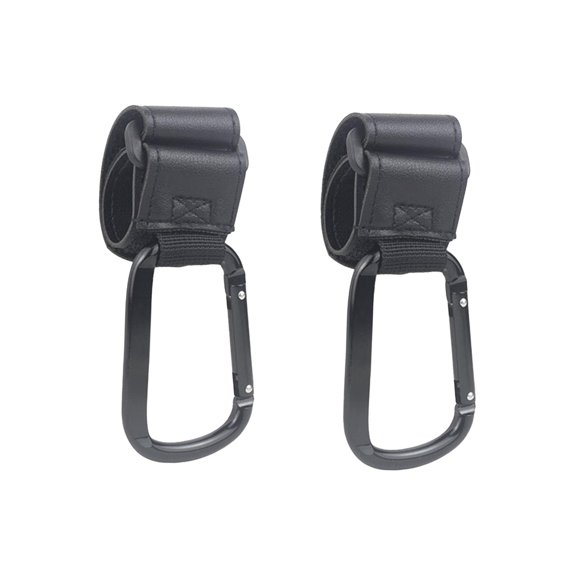 2 Pcs Crochets Pince Accessoires Polyvalents pour Suspendre Sacs Sac Transporteur Crochets de Poussette pour Bicyclettes Sacs de Magasinage Sac à Main Noir