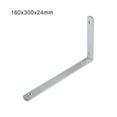 thumbnail image 3 of fastboy 4pcs L Bracket Corner Braces Thickened Table Shelf Partition Support Stainless Steel Brushed Finish Bookshelf Rack 300*160*24*4mm, 3 of 6