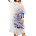 thumbnail image 4 of HELLHERO Floral Dream Horse Long Kimono Swimsuit Cover Up Lightweight Polyester Wear Resistant Bathing Suit Cover Up, 4 of 6
