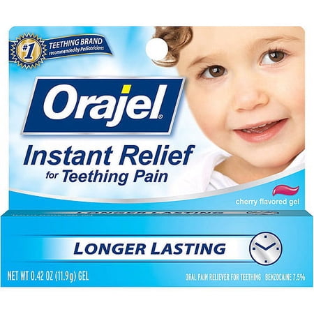 Orajel: Baby Orajel For Teething Cherry Flavored Gel Oral Pain Reliever, 0.42 oz