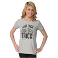 thumbnail image 4 of I Like Them Thick Fat Tires Cyclist Womens Slim Fit Graphic Tee Brisco Brands X, 4 of 5