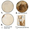 thumbnail image 3 of Designart "Simplistic Beige Camel II" Animals Camel Floater Framed Wall Art Living Room, 3 of 5