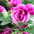 thumbnail image 3 of ZOELNIC 2PCS Artificial Hanging Flowers 3.3Ft Artificial Rose Vine Hanging Plants Artificial Flower for Home Room Garden Wedding Indoor Outdoor Decoration, Purple, 3 of 10