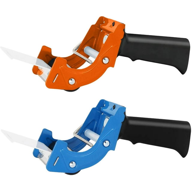 New Improved Design, Packaging Tape Dispenser with Quick Load Feature. Commercial Grade Tape Gun for Tapes Up to 3 Inch Wide. Industrial Durability. Perfect for Sealing Ship, Move, Storage Boxes. (2)