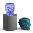 thumbnail image 4 of Portalápices con forma de calavera, Molde de resina de silicona, soporte para brochas de maquillaje, molde epoxi, 4 of 5
