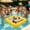 Yellow#140, variant on Red Square Inflatable Pool Floating Drink Holder 23.62x23.62 in Thickened PVC Serving Bar Fruit Beverage Tray Cup Cooler for Summer Parties