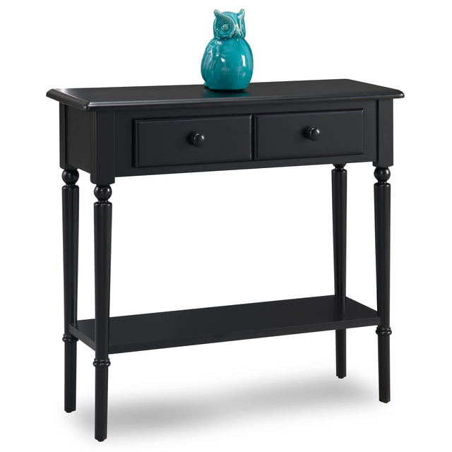 Leick Coastal Notions Table Console à 1 Tiroir avec Tablette, Noir Cygne