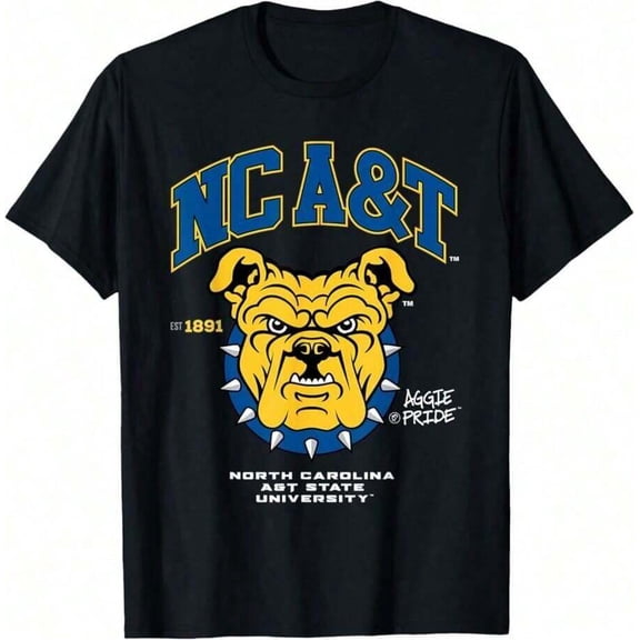 New Autumn State Unrsity - Ncat Aggie-Shirt Students,Family And Friends,As A Birthday Present, Black Round Neck Oversize-Shirt,S-,% Cotton,Skin Friendly And Breathable, Daily Commuting, Travel, Sport