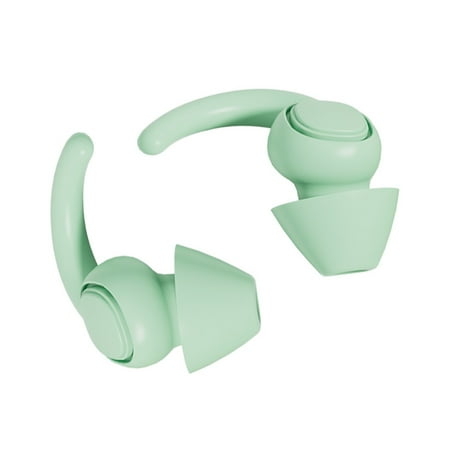 

2024 Soft Silicone Earplugs Waterproof Swimming Noise Reduction Ear Plugs for Sleep Sleeping Dormitory Hearing Protection 7th Generations Light Green
