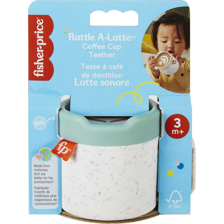 Fisher-Price Rattle A-Latte Coffee Cup Teether Toy
