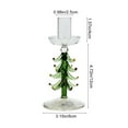 thumbnail image 3 of Glass Christmas Tree Candle Holder – Heart Shaped Holiday Candlestick for Christmas and Valentine's Day Decor, Table Ornament, Glass Wreath Candle Stand for Home Date Night and Festive Gifting, 3 of 7