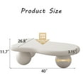 thumbnail image 6 of MDQMD 40”Cloud Coffee Table White,Irregular Coffee Table,with 3 Ball Legs,Modern Coffee Table,Accent Center Table for Living Room, 6 of 7