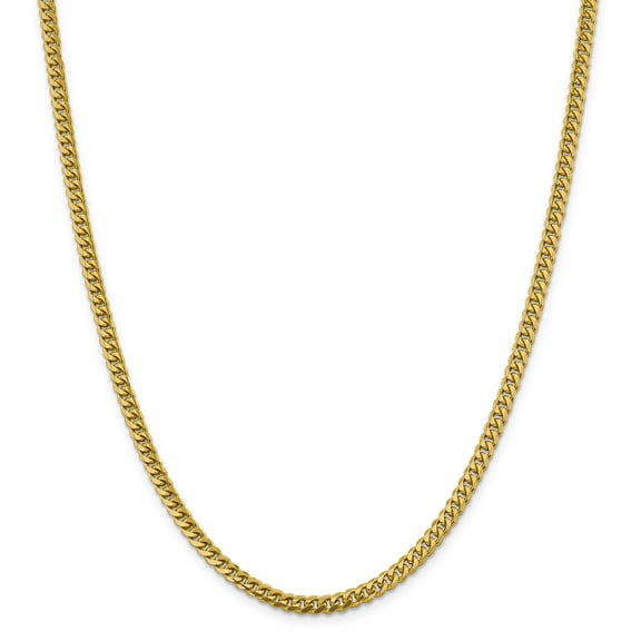 14K Yellow Gold 4.25mm Solid Miami Cuban Chain 20 Inch