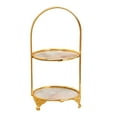 thumbnail image 1 of Iron Cake Stand Decoration Serving Tray Antique Cupcake Holder Display Two-tier Disc, 1 of 8