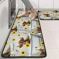 thumbnail image 2 of Kitchen Rugs Sets Of 2,Gray Highland Cow Bathtub Sunflower Pattern Anti Fatigue Kitchen Mat Rugs Non Slip Washable,Decorative Kitchen Floor Mats for Kitchen,Sink,Laundry,17"x47"+17"x47", 2 of 5
