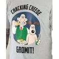 thumbnail image 3 of Wallace And Gromit Mens Grey Short Sleeve Long Leg Pyjama Set, 3 of 5