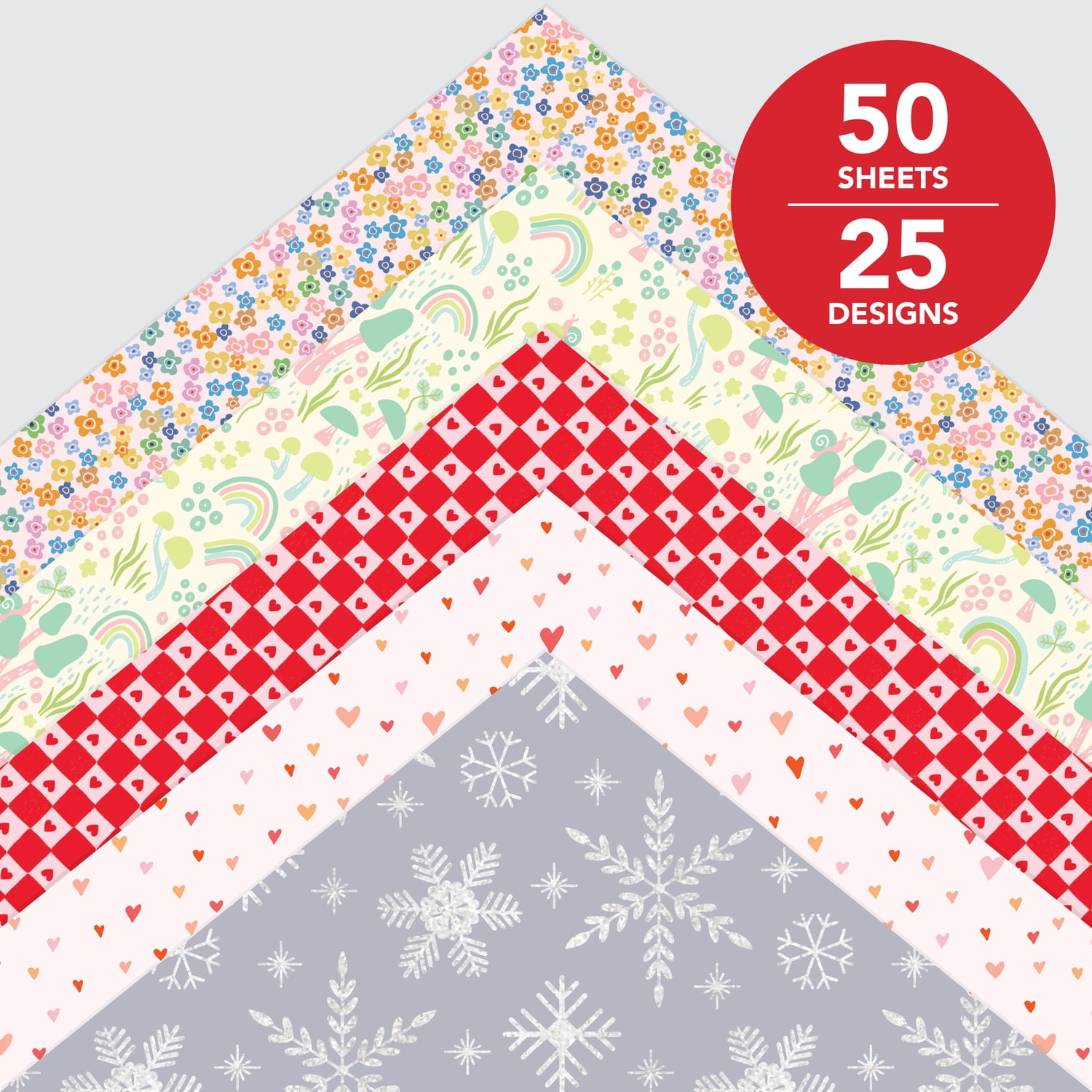 Roobee by Mara Mi Multicolor All Seasons Paper Pad 12" x 12" - 24 lb/110 GSM, 50 Sheets