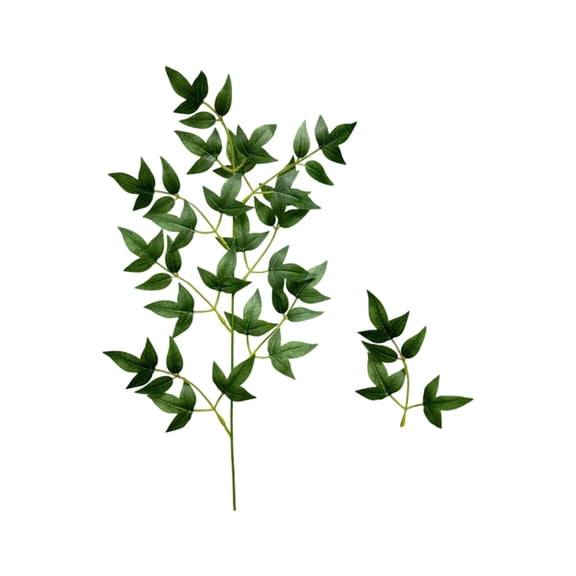 Luoshdecor Artificial Greenery Stems,20" Green Leaf Branches Faux Pick for Vase Filler Home Office Table Decor (Paradise Leaves)