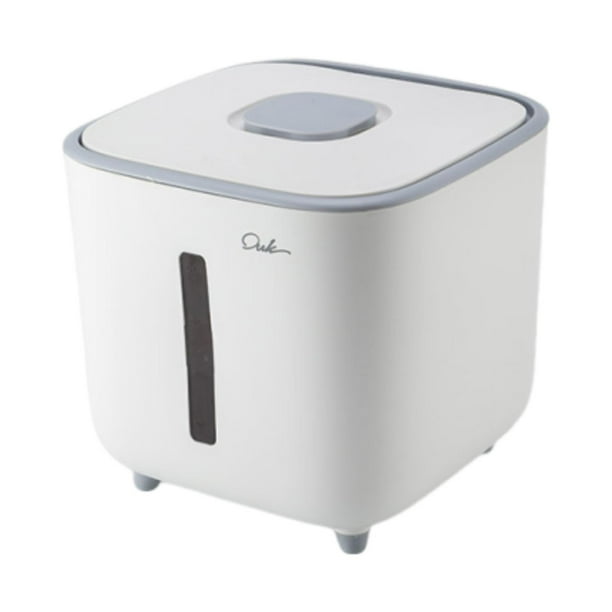 Contenedor de arroz sellado multifunción a prueba de fugas, organizador de cocina, dispensador de alimentos White 10 kg