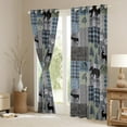 thumbnail image 3 of jejeloiu Adventure Theme Black Out Curtains,Safari Animal Deer Curtains Pack of 2 (42x63 Each),Jungle Wildlife Bear Bedroom Curtains For Adults,Breathable Home Decor, 3 of 6
