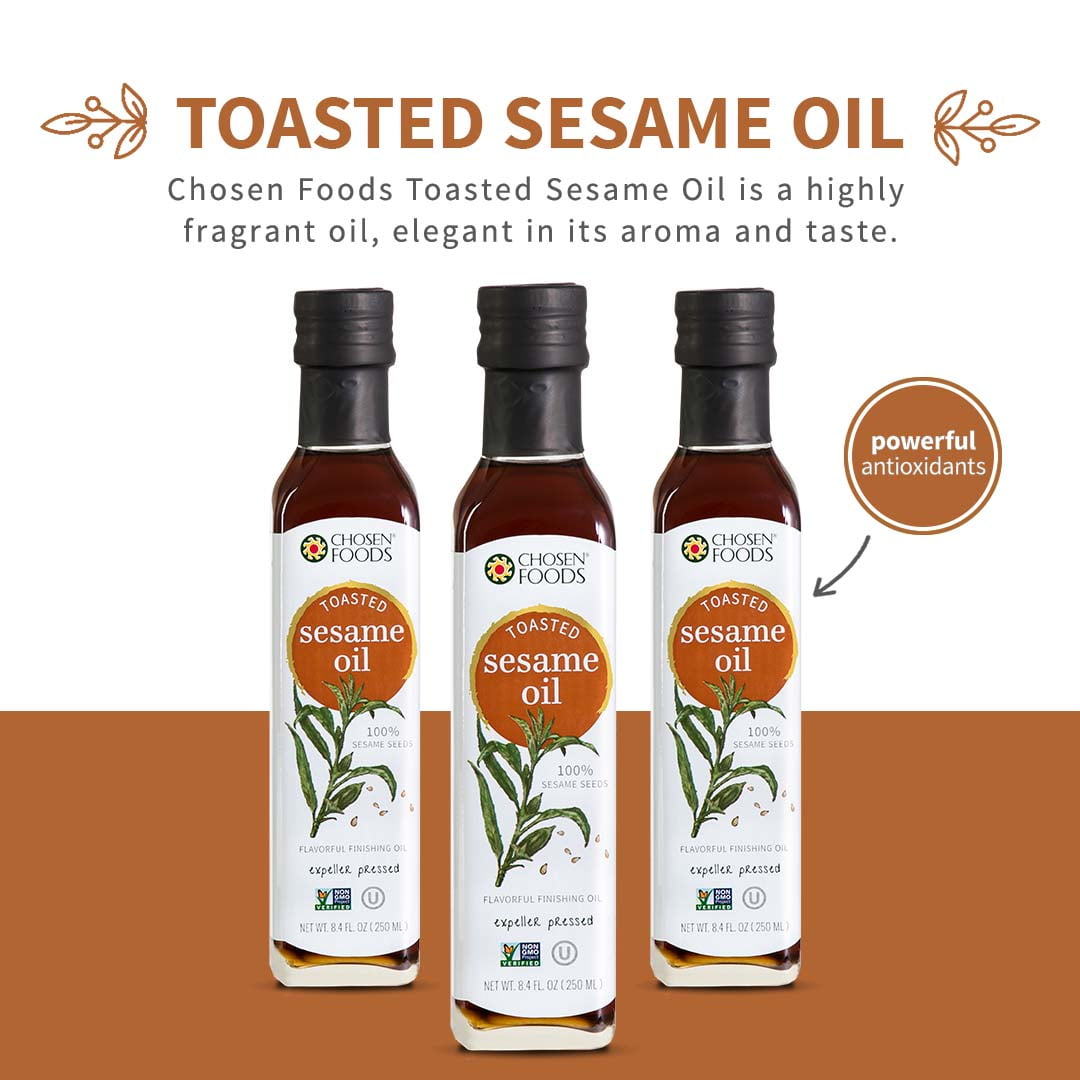 Chosen Foods Toasted Sesame Oil 8.4 fl oz., Bottle