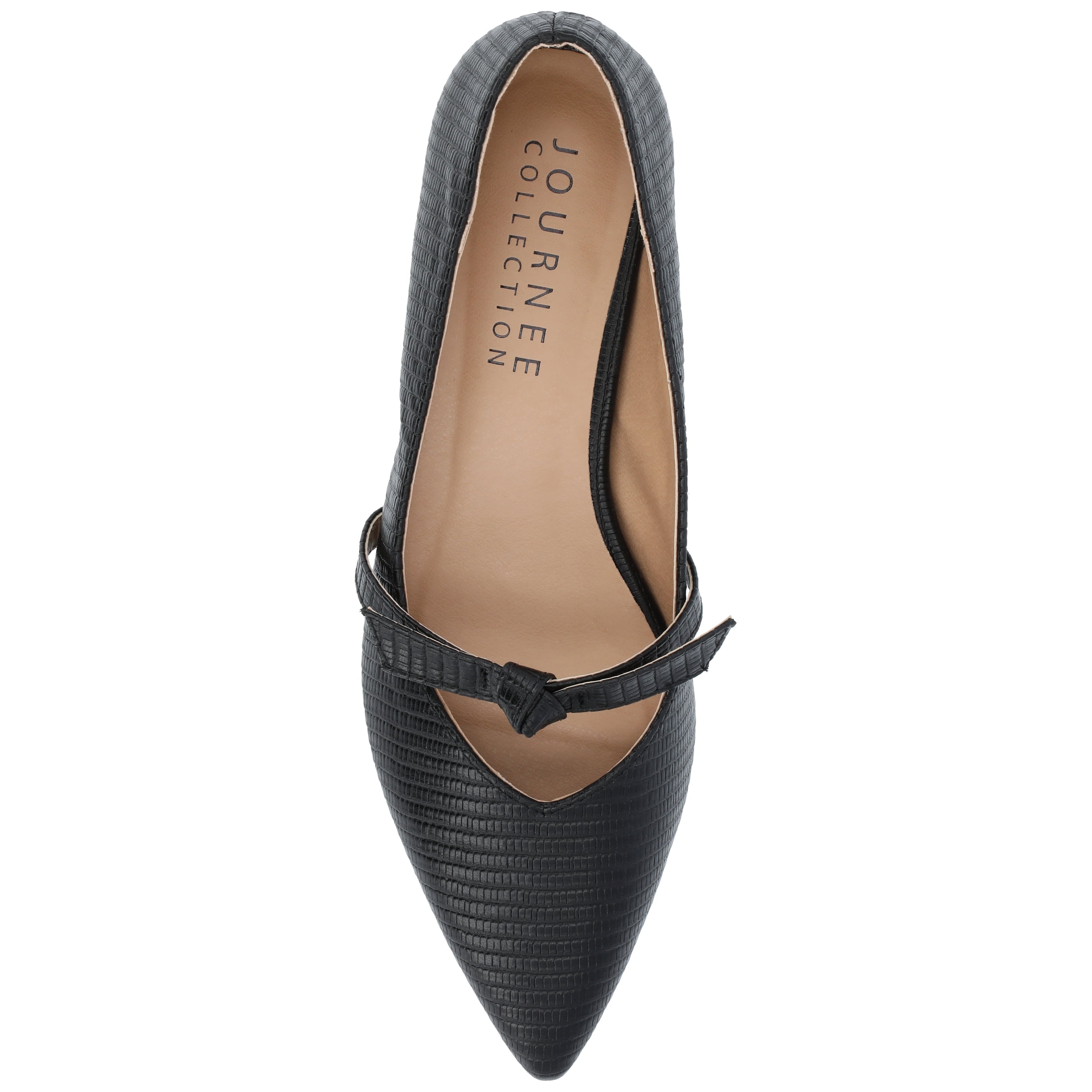 Journee Womens Cait Textured Material Slip On Mary Jane Flats, Widths Available