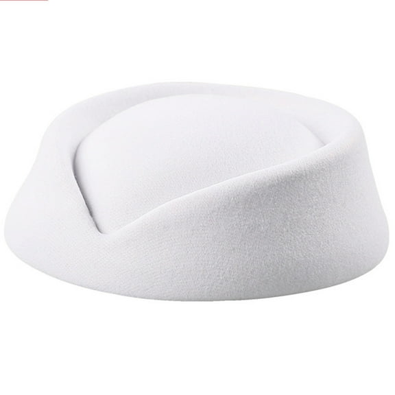 UNTERING Top Hat Solid Color Female Flight Attendant Hat Sweet Business Uniform Live Show Women Caps Hats Air Cosplay