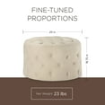 thumbnail image 6 of Maven Lane Marcy Traditional Round Ottoman in Taupe Fabric Upholstery, 6 of 7
