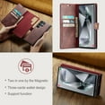 thumbnail image 5 of ELEHOLD Case For Samsung Galaxy S24 FE , 2-in-1 Vintage Leather Wallet Case Magnetic Detachable Flip Folio Stand Slim Cover with Card Slots For Samsung Galaxy S24 FE,Red, 5 of 7