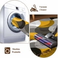 thumbnail image 6 of Yellow Black Wavy Runner Rugs 2x6 ft Medieval Abstract White Grey Yellow Black Texture Washable Hallway Rugs Non-Slip Floor Mats Absorbent Carpet Bedside Runners for Bedroom Kitchen Bathroom Laundry, 6 of 9
