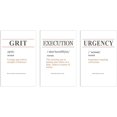 thumbnail image 2 of GRIT Execution Urgency Quotes Inspirational Wall Art Canvas Prints Motivational Wall Decor Entrepreneur Quotes Office Posters 3 Panels for Living Room Bedroom Framed Ready to Hang, 2 of 6