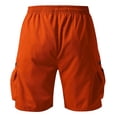 thumbnail image 6 of XIAONU Men's Cargo Athletic Shorts Drawstring Waist Zipper Pockets Daily Shorts, 6 of 7