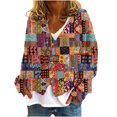 thumbnail image 2 of Wancir Cardigan Sweaters for Women Graphic Print V Neck Button Down Oversized Cardigans 2024 Loose Knit Outwear, 2 of 5