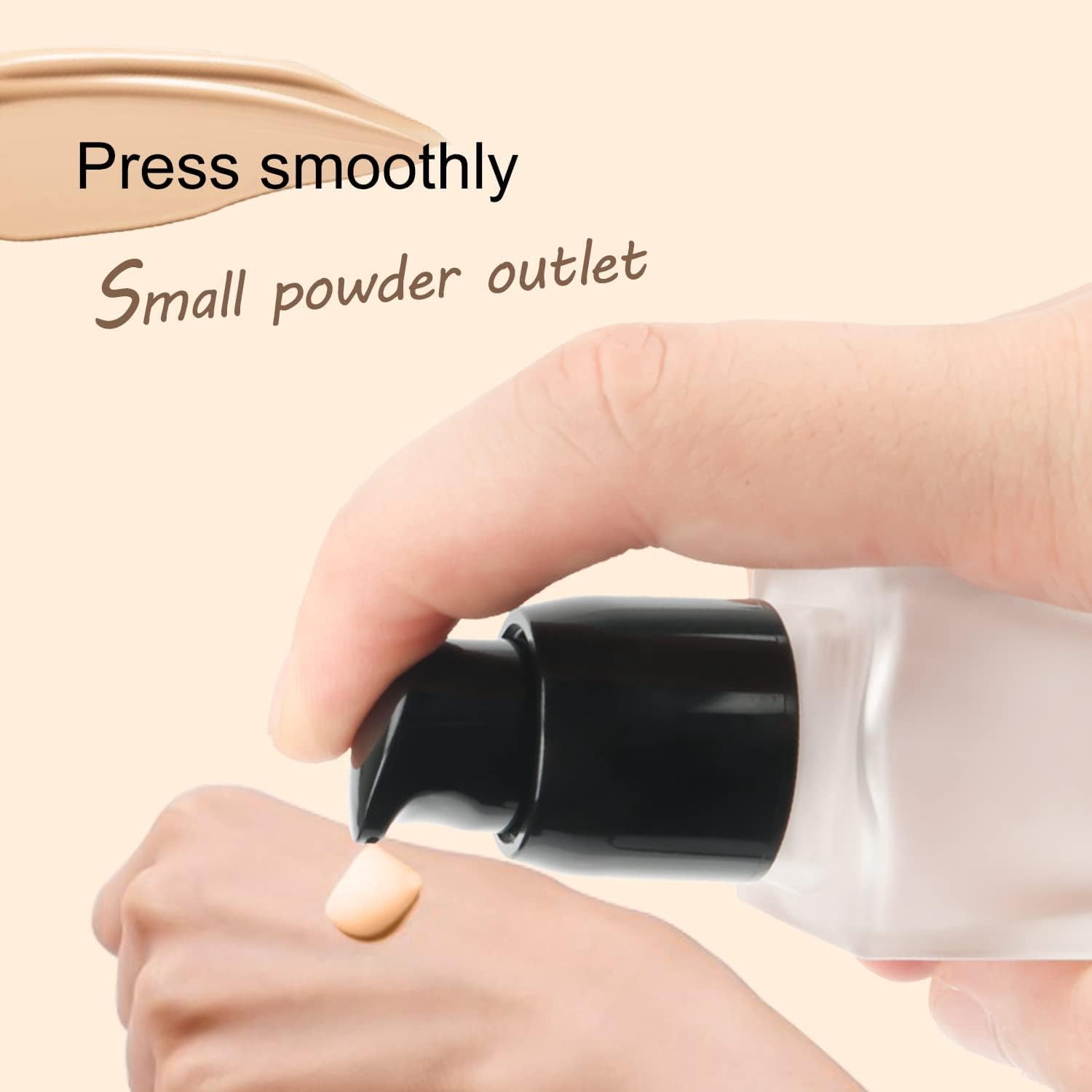 6 Pack 0.5oz Frosted Glass Foundation Bottle Travel Lotion Cream Sample Bottles With Black Pump Head