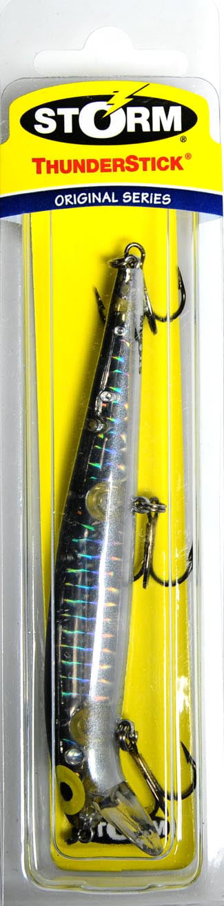 Storm Original Thunderstick 4-3/8 Jerkbait Fishing Lure 1/2oz Metallic  Blue Scale/Red Lip 