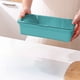 thumbnail image 5 of Caja de almacenamiento transparente con tapa abatible y orificios de drenaje, organizador de cubiertos para palillos, cucharas, cuchillos y tenedores, apilable para encimera., 5 of 6