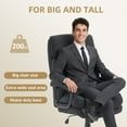 thumbnail image 4 of HOMCOM Grande Chaise de Bureau pour Personnes de Grande Taille, Chaise de Direction jusqu'à 450 Lb, 4 of 10