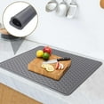 thumbnail image 3 of LQQBOX Silicone Large Dish Drying Mat - 28" x 20" Stove Top Protector for Electric Stove, Food Grade, Foldable, Easy Clean, Heat-resistant Silicone Mat for Glass Stove Cooktop, Stove Top Cover, Grey, 3 of 7