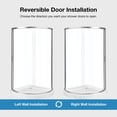 thumbnail image 5 of Ove Decors Breeze 36 in x 36 in x 77 in H Curved Corner Shower with Clear Glass & Shower Base and Satin Nickel Hardware, 5 of 15