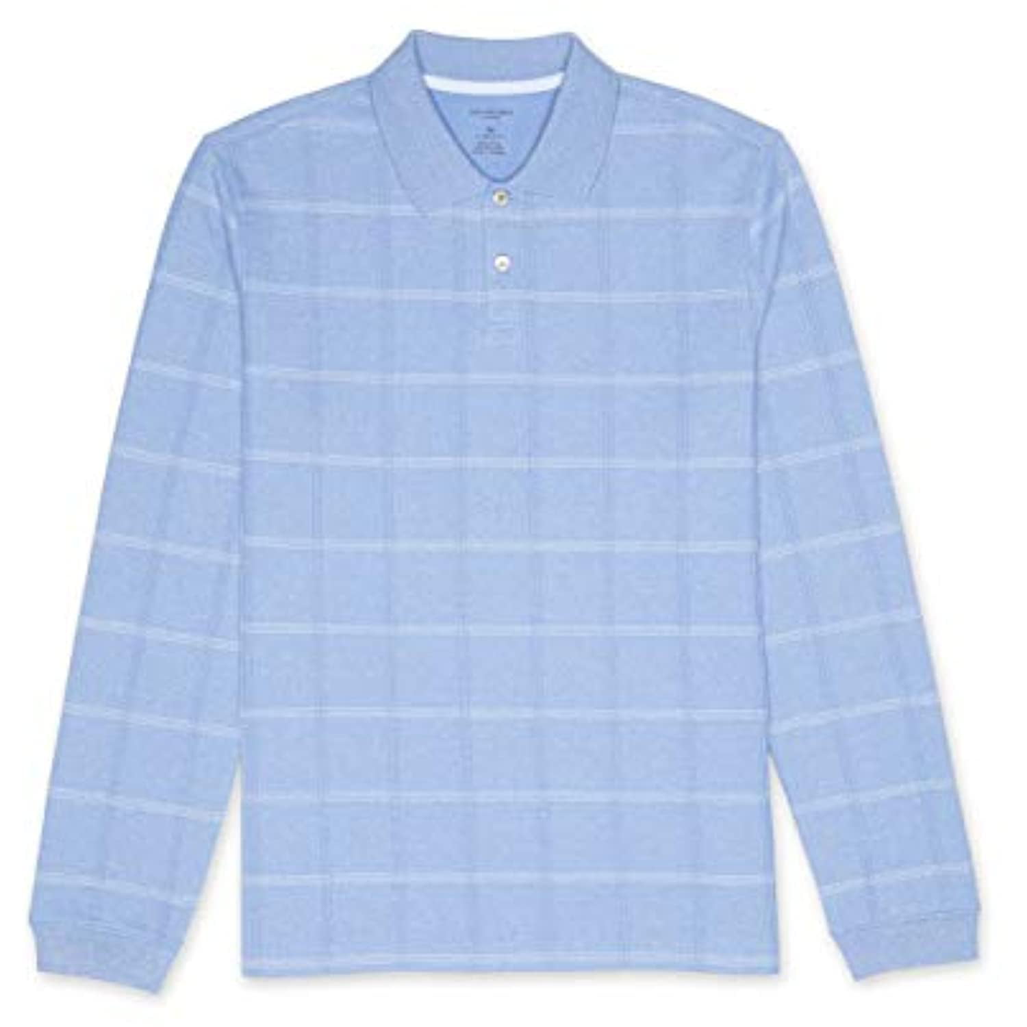 Van Heusen Mens Flex Long Sleeve Jaspe Solid Polo Shirt