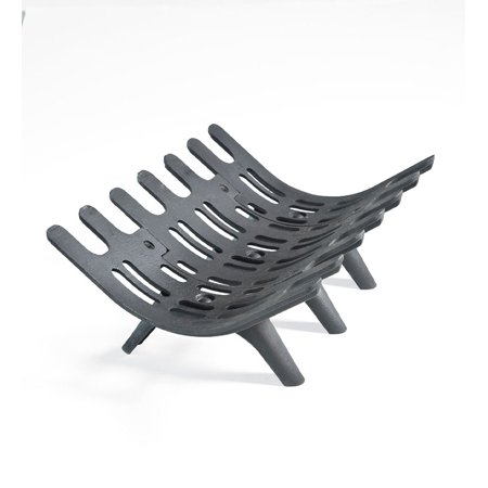 Large Cast Iron Deep-Bed Fireplace Grate - Keeps Logs in Place & Hot Coals