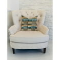 thumbnail image 2 of Plutus Brands Timber Blue and Beige Textured Luxury Decorative Throw Pillow Double Sided 20" x 20", 2 of 3
