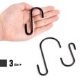 thumbnail image 4 of Gancho en S resistente de 9 piezas negro para cocina, dormitorio y oficina, 4 of 5