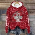 thumbnail image 5 of Womens Hoodies 2025 Game Day Sequin Football Graphic Long Sleeve Sweatshirts Fall Winter Casual Trendy Loose Fit Pullover Tops, 5 of 5