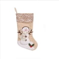thumbnail image 1 of Xihbxyly Bolsa de Regalo Navideña con Diseño de Muñeco de Nieve y Rayas a Cuadros, con Colgante de Árbol de Navidad, Decoración Navideña para El Hogar, Reutilizable y Práctica, para Fiestas de Navida, 1 of 2