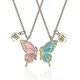 thumbnail image 1 of Collar de mariposa de buen amigo, collar de amistad de dos piezas con mariposa colorida Simple europea americana para mujer, 1 of 2