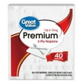 thumbnail image 2 of Great Value Premium Napkins, Soft & Strong, 5 packs of 40 (200 total), 2 of 2